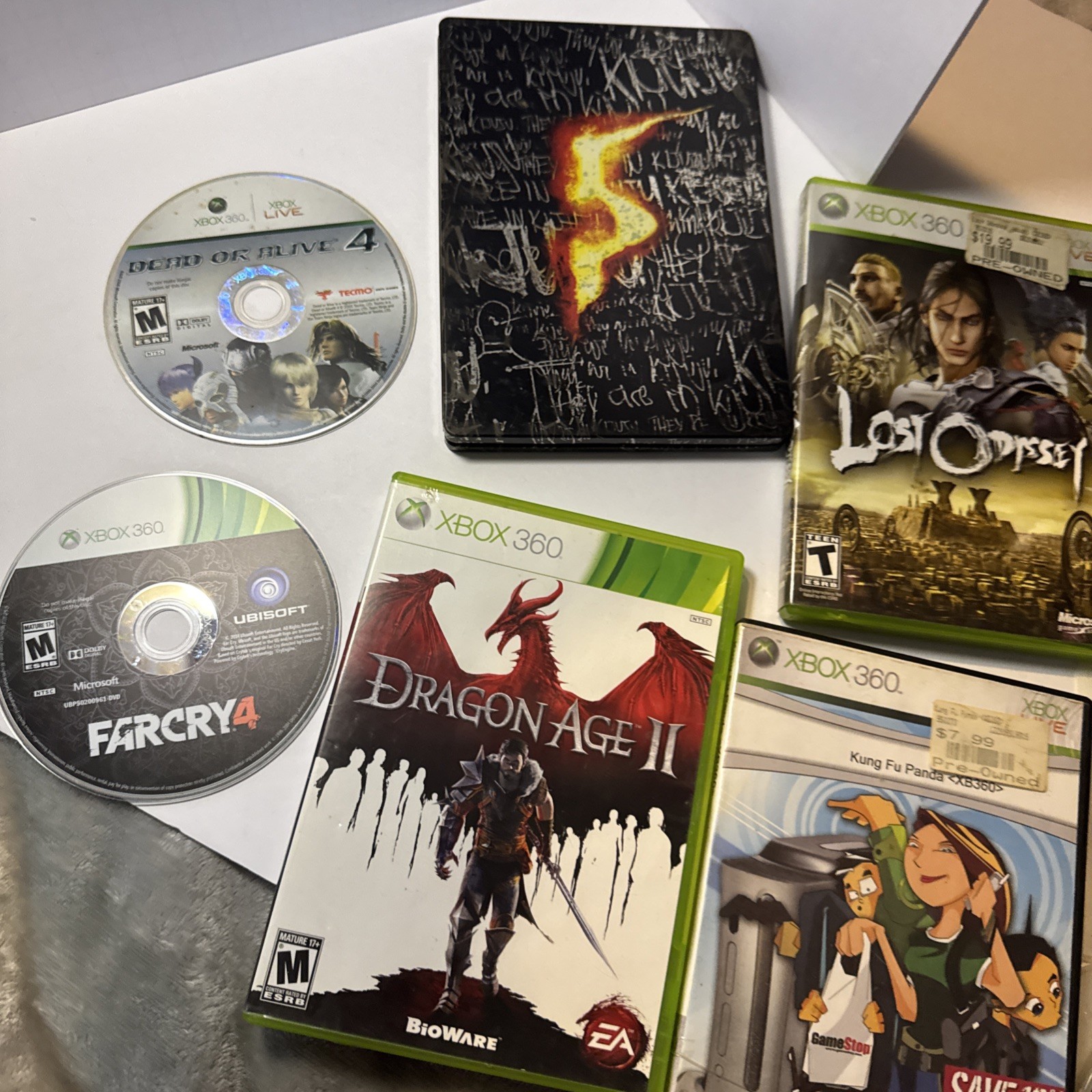 Xbox 360 Game Lot! Unknown Conditions, RE5 No Game! Rest Have Games!