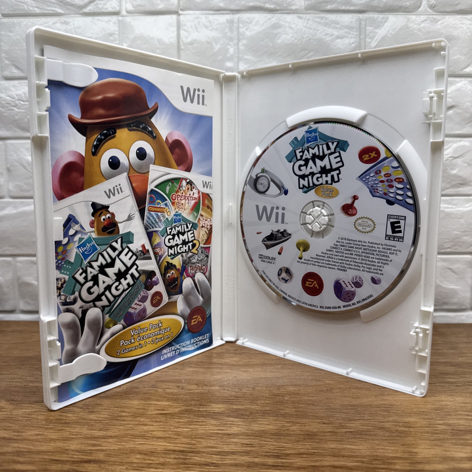Hasbro Family Game Night 1 2 4 & Block Party Bundle (Nintendo Wii) Family Value