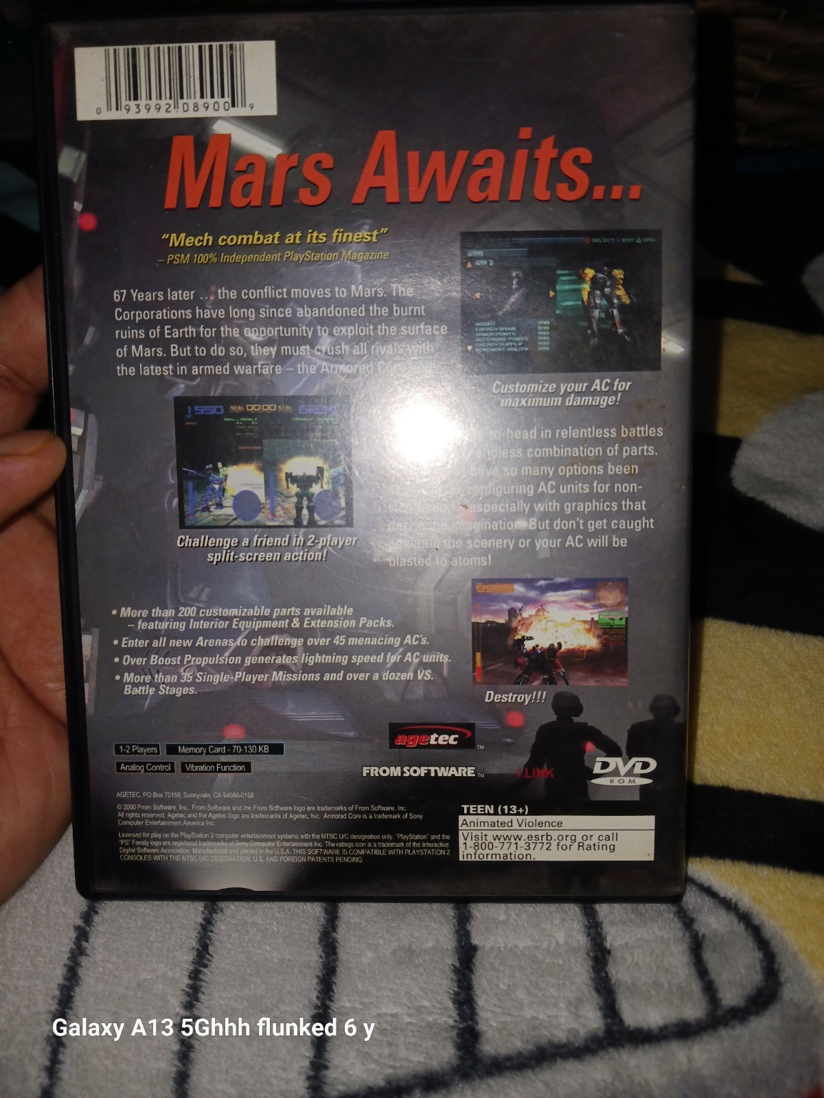 Armored Core 2 (Sony PlayStation 2) Tested & Working – No Manual