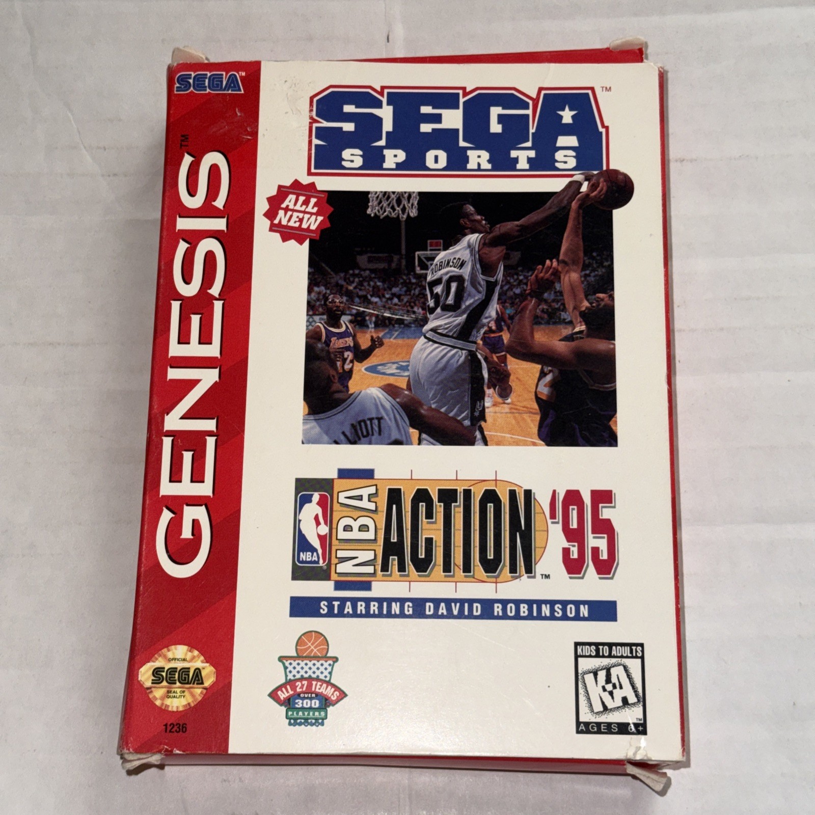 NBA Action ’95 Starring David Robinson Sega Genesis 1995 Complete In Box