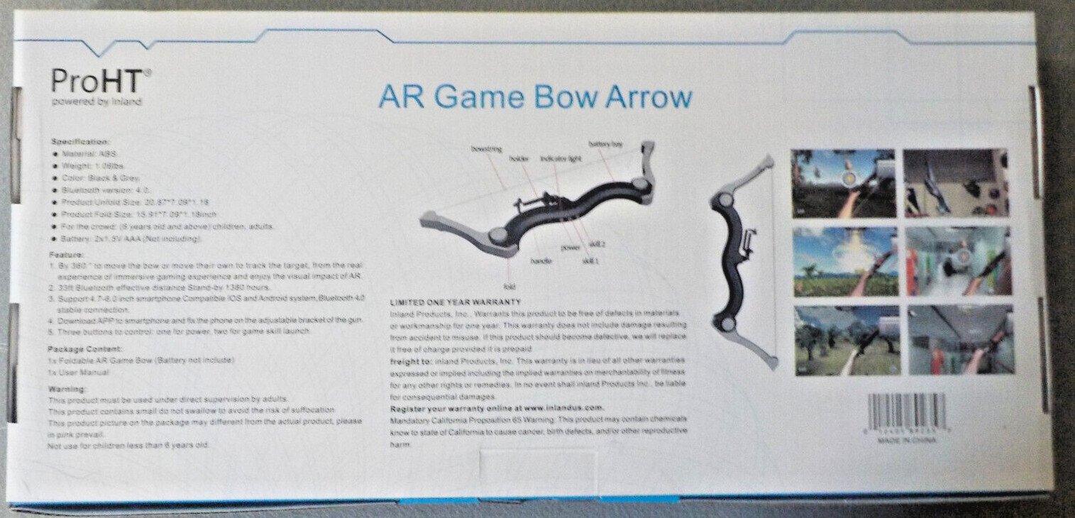 AR Game Bow Arrow augmented reality target shooting Smartphone Bluetooth Inland