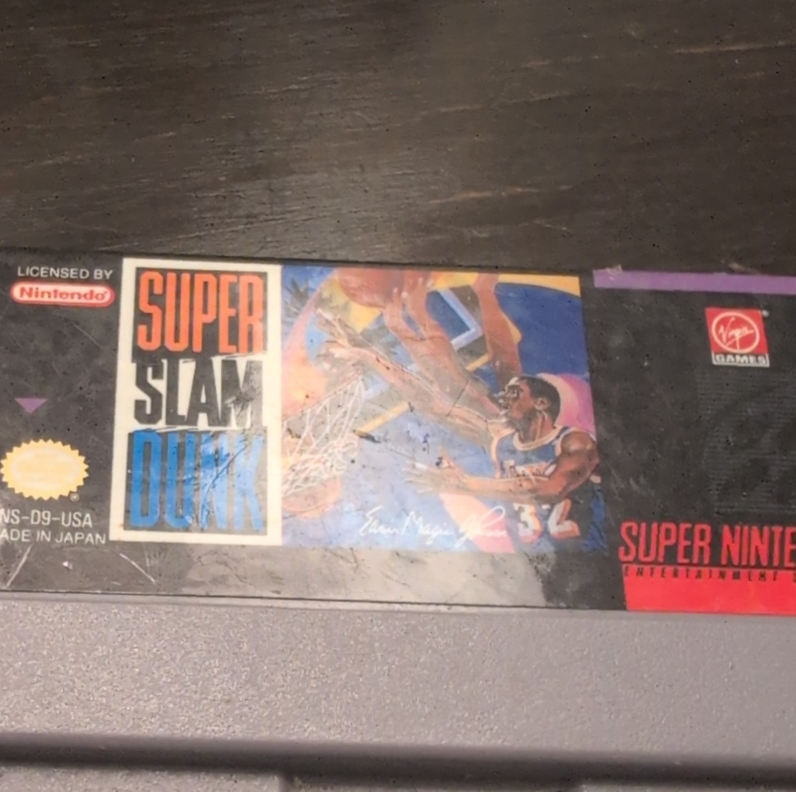 Super Slam Dunk Super Nintendo SNES Basketball Sports Game NTSC-U/C