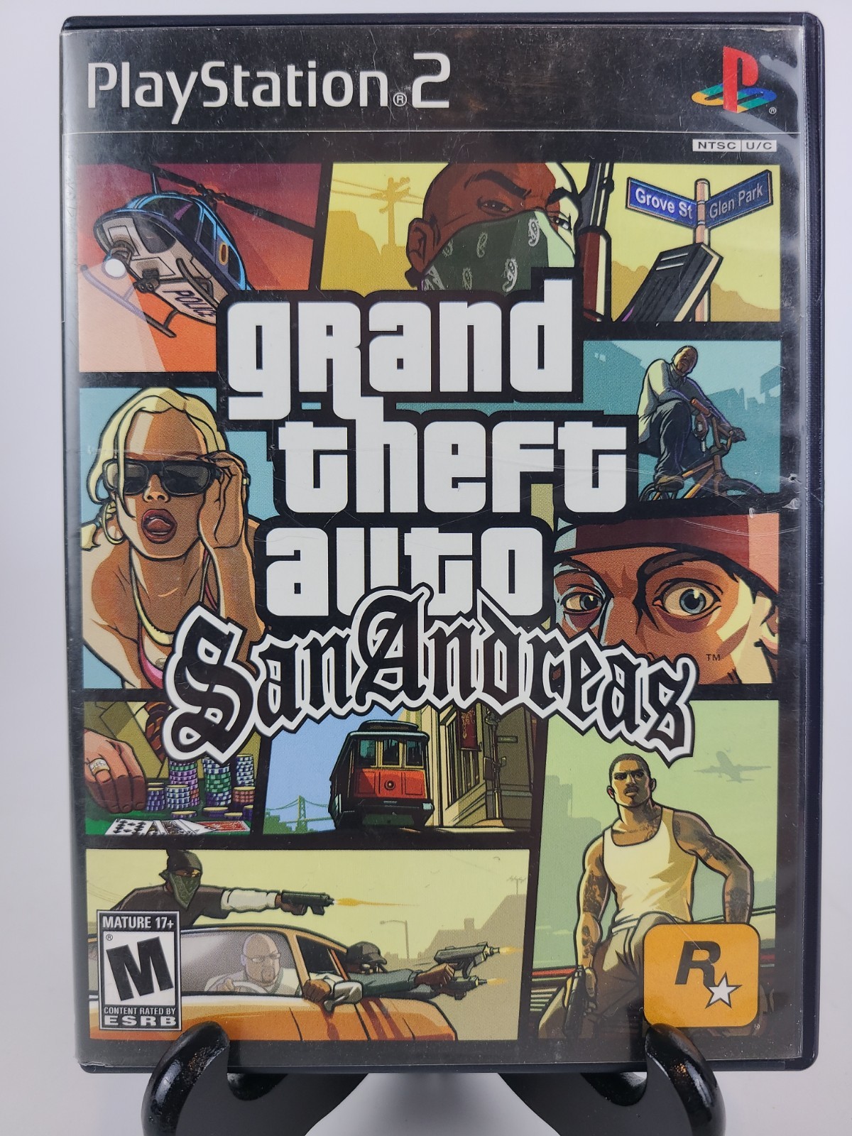 Grand Theft Auto San Andreas PS2 PlayStation 2 Complete CIB + Map Black Label