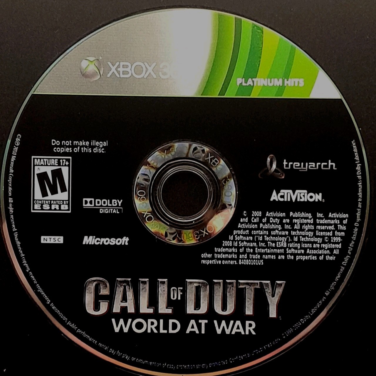 Call of Duty: World at War [Platinum Hits] – Xbox 360 – Disc Only – Resurfaced