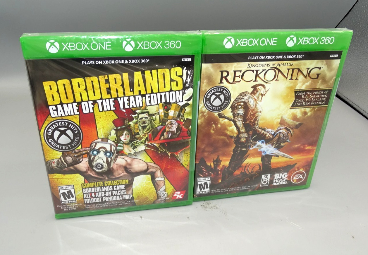 2-PACK XB1/XB360 BOREDERLANDS GOTY + RECKONING *NEW SEALED*