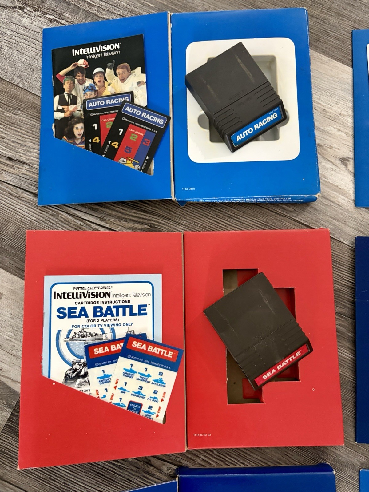 Mattel Electronics Intellivision Games CIB w/ Manuals and overlays.