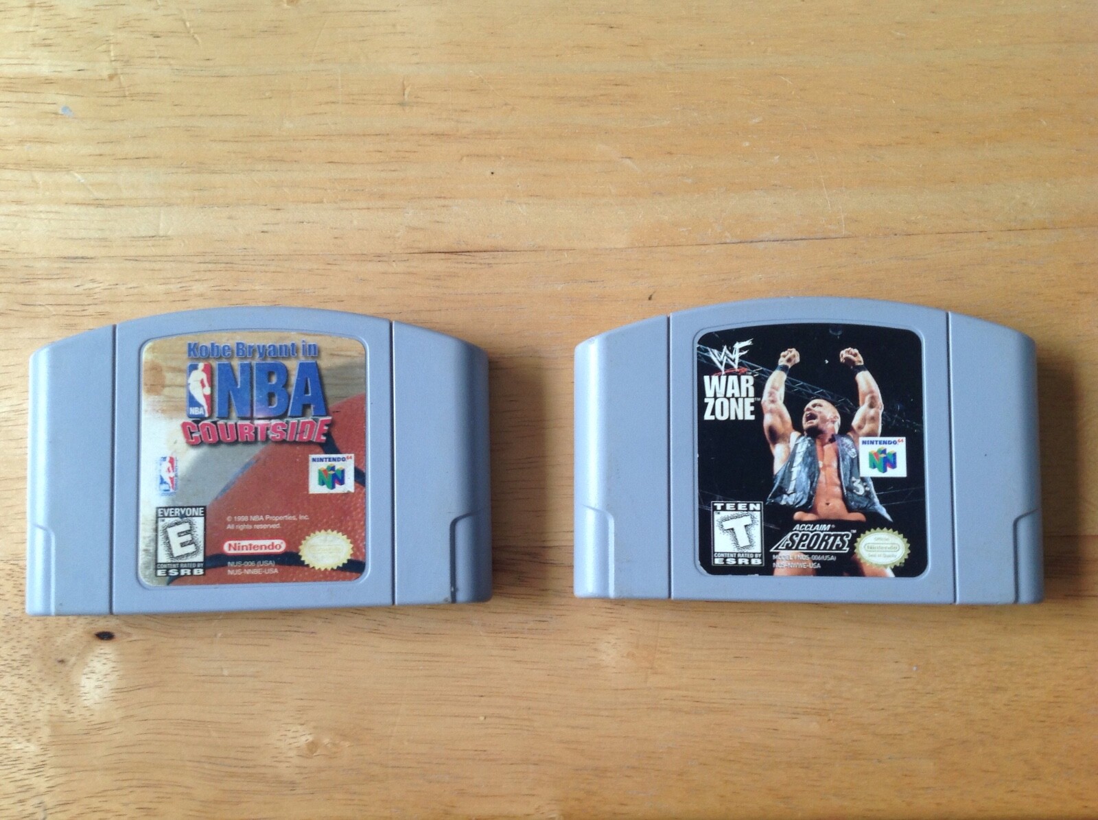 Kobe Bryant in NBA Courtside 1 & Nintendo 64 WWF War Zone N64 Cart Only