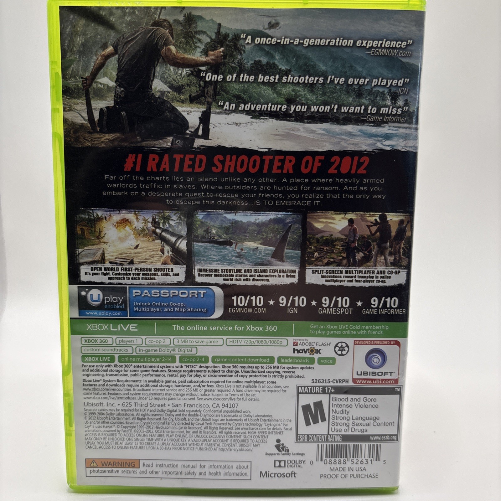 Far Cry 3 Microsoft Xbox 360 Platinum Hits Edition CIB 2012