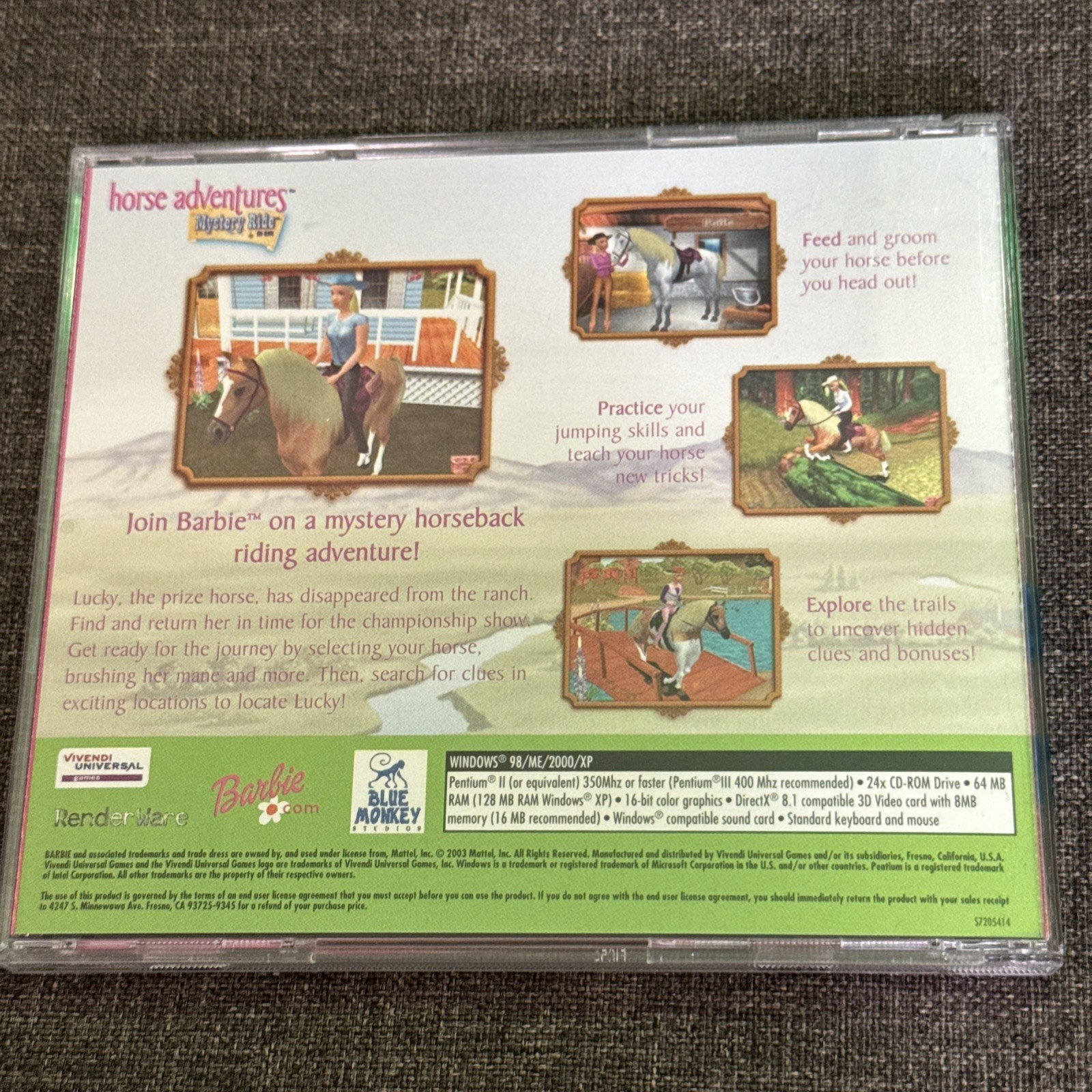 Barbie Horse Adventures: Mystery Ride Windows 98 PC CD-ROM, 2003