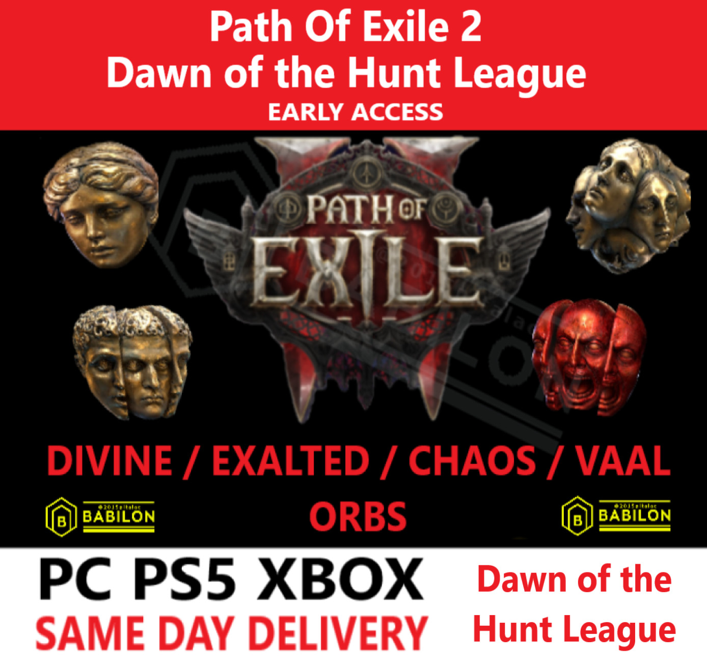 PATH OF EXILE 2 DIVINE EXALTED ORBS POE 2 ✅ PC PS5 XBOX✅ DAWN OF THE HUNT LEAGUE