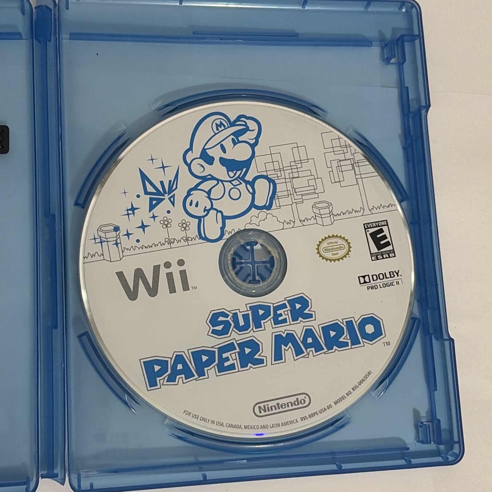 Super Paper Mario (Nintendo Wii, 2007) Disc Only