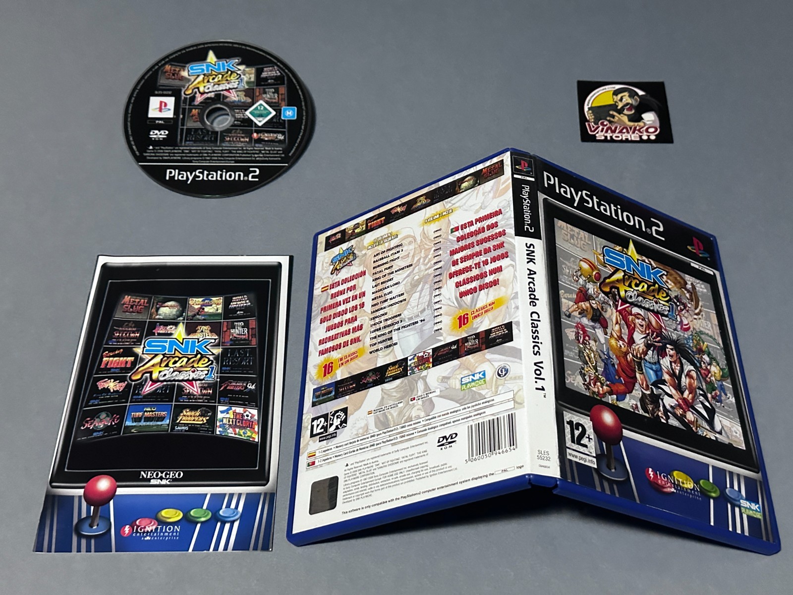 SNK Arcade Classics Vol. 1 Sony Playstation 2 Ps2 Pal Italia