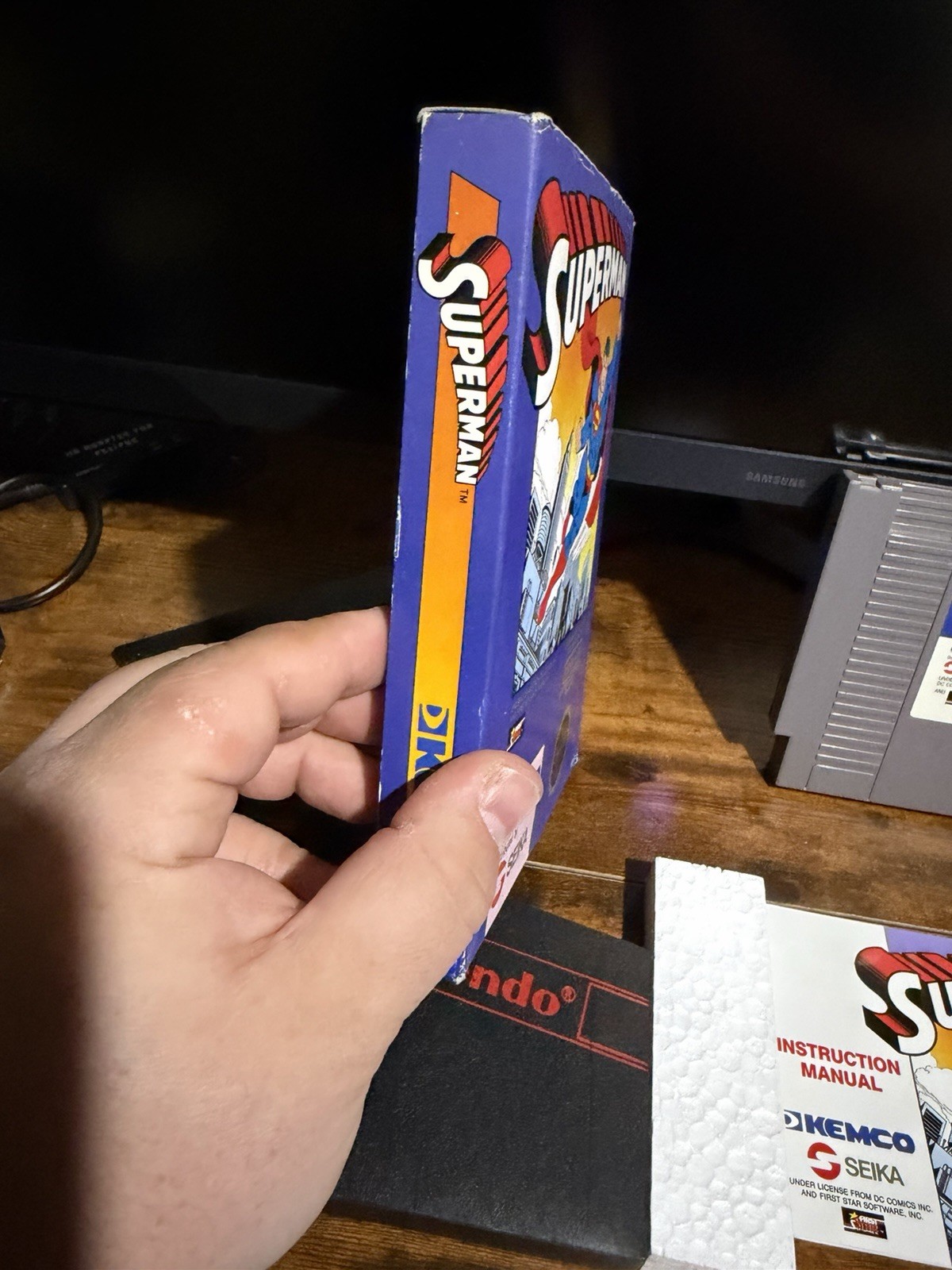 Superman Nintendo Entertainment System, 1988 NES Kemco with Original Box CIB