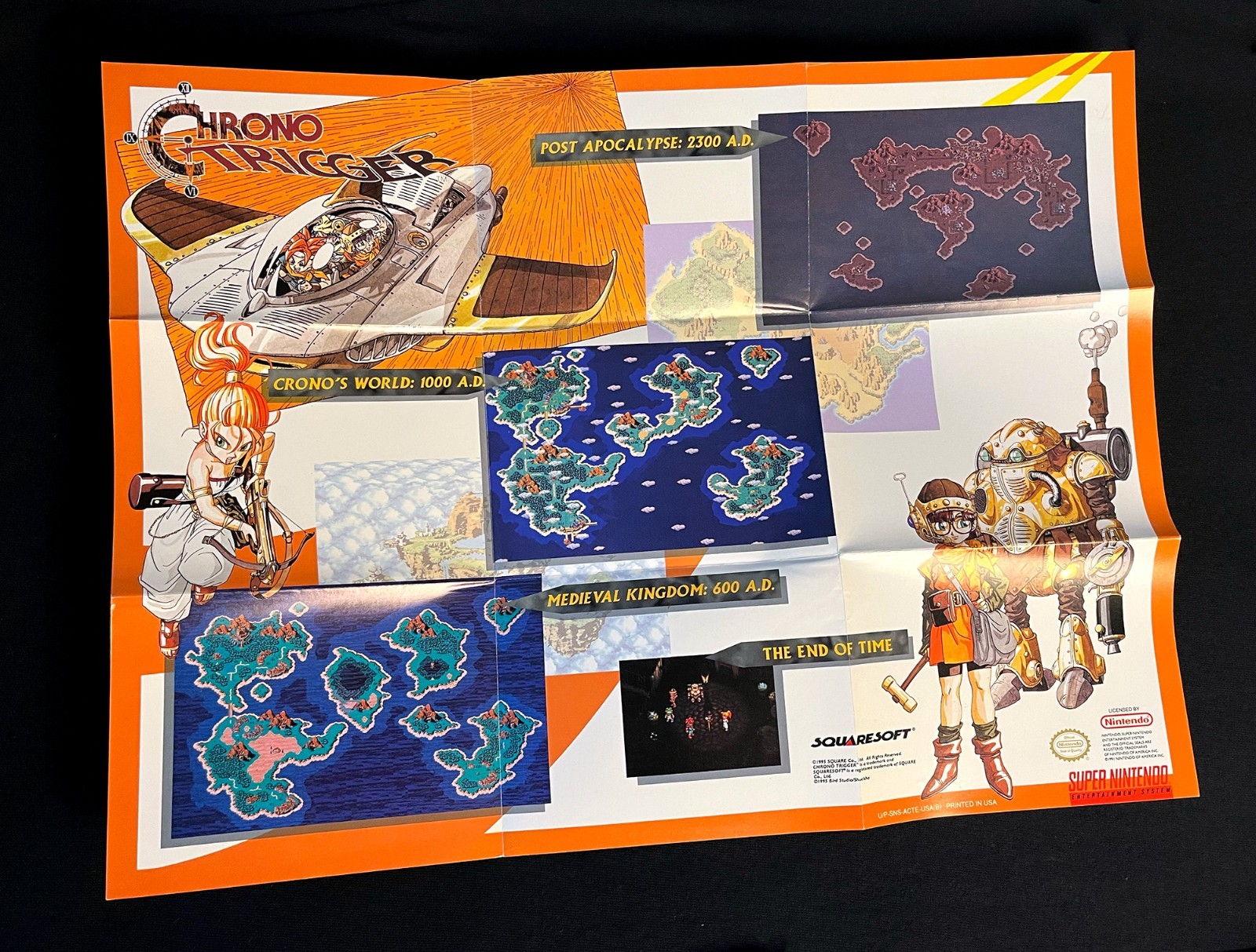 Chrono Trigger – Super Nintendo SNES Complete in Box CIB w/ Posters Authentic