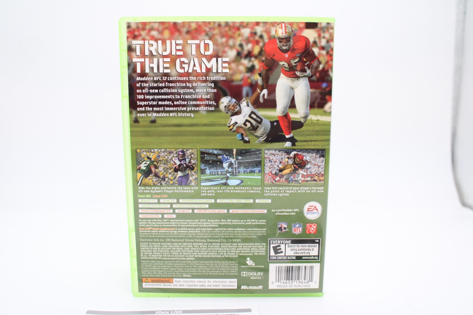 Refurbished Xbox 360 Madden NFL 12 2012 Complete CIB Excellent Mint Pristine