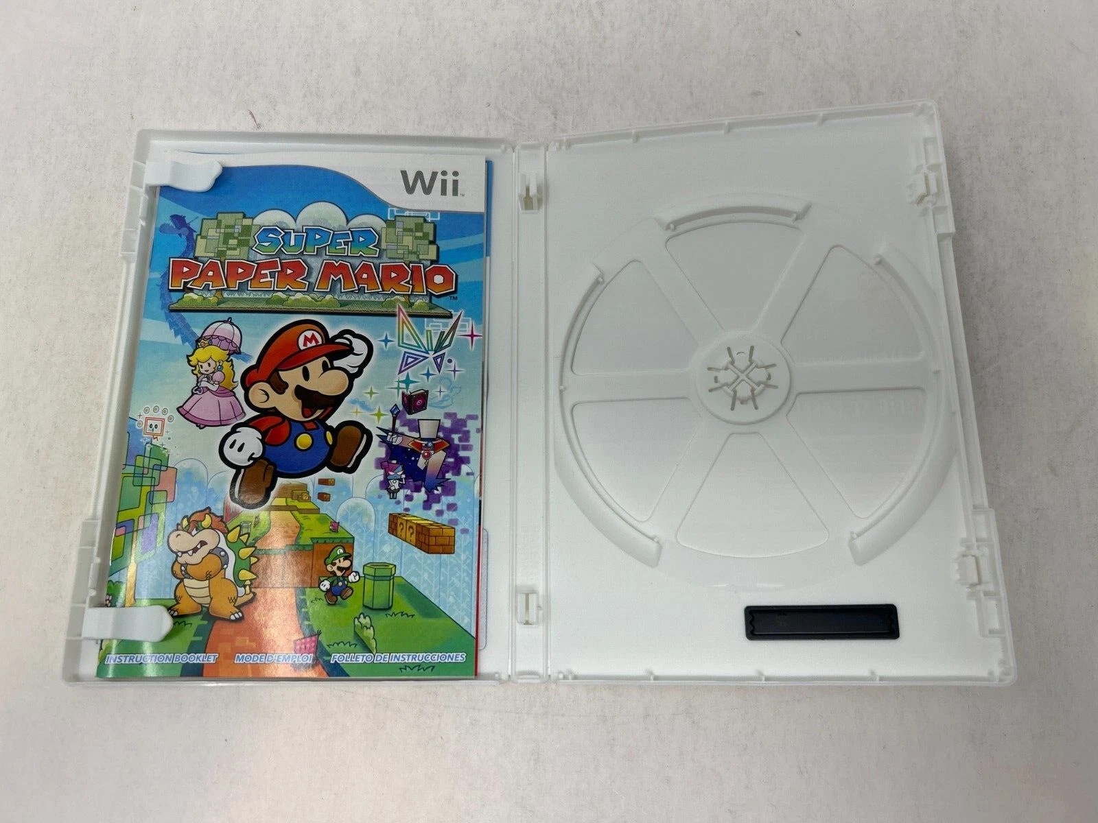 Case and Manual Only NO GAME Super Paper Mario Nintendo Wii Authentic