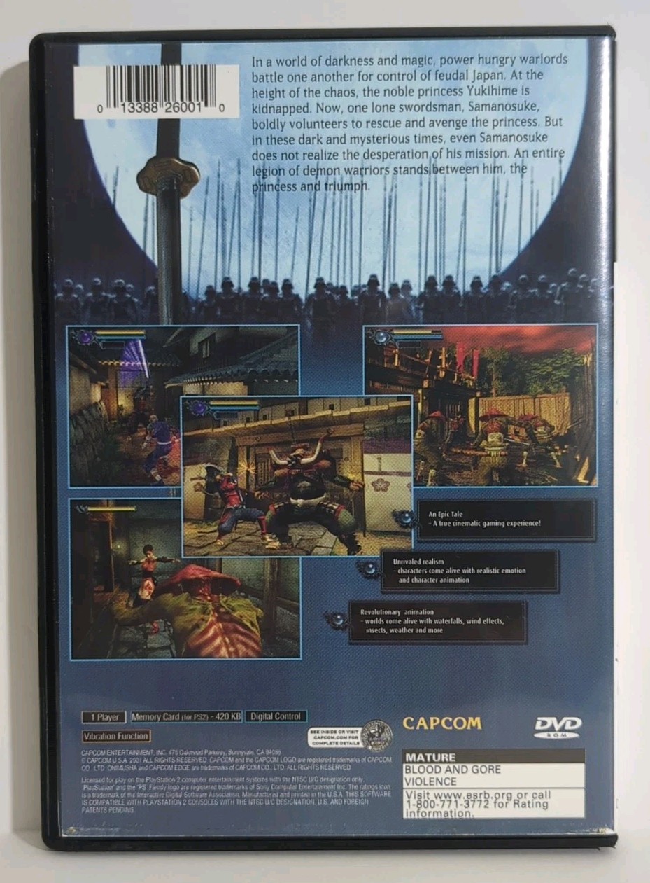 Onimusha: Warlords (PS2, 2002) CIB, BL, CAPCOM, Sony PlayStation 2