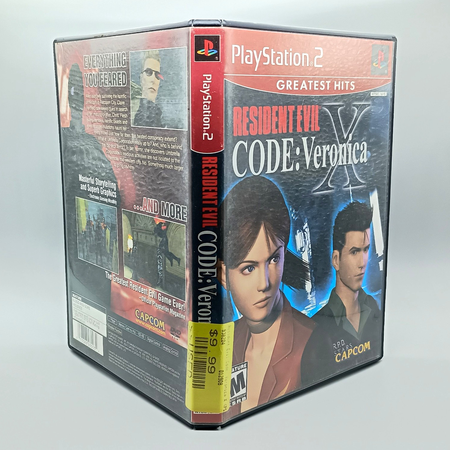 Resident Evil Code: Veronica X Greatest Hits PS2 PlayStation 2 No Manual Tested