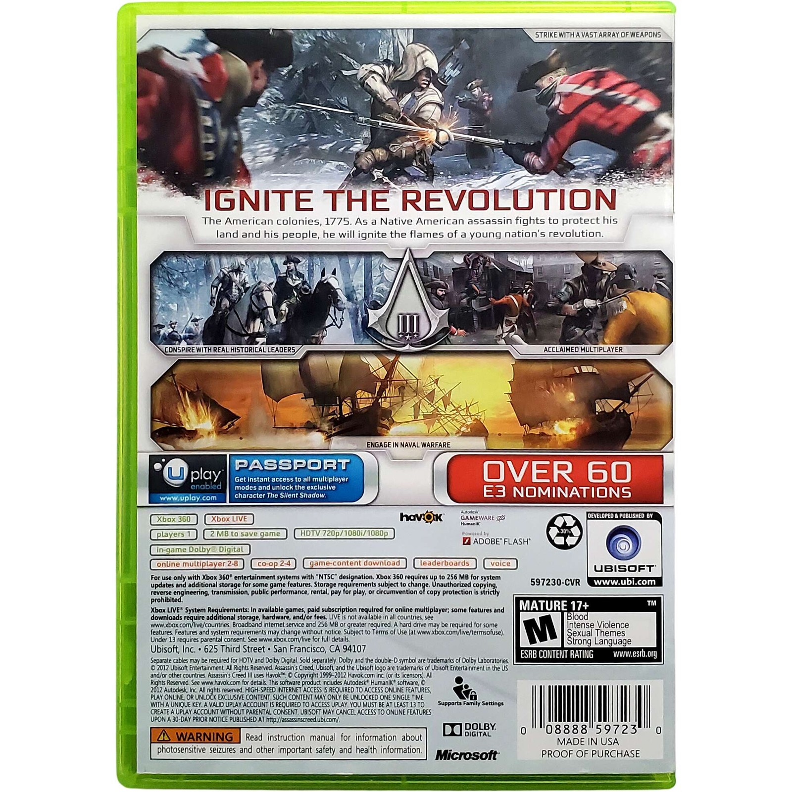 Assassin’s Creed III – Microsoft Xbox 360 Pristine Tested Authentic
