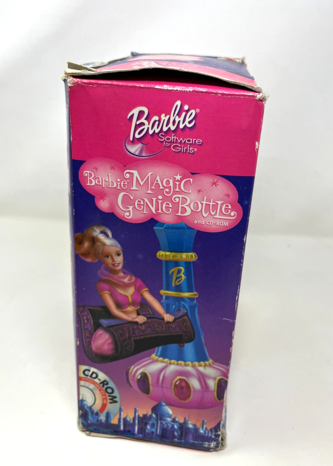 Vintage Barbie Magic Genie Bottle Toy and CD ROM PC Game 2000 Mattel #27445