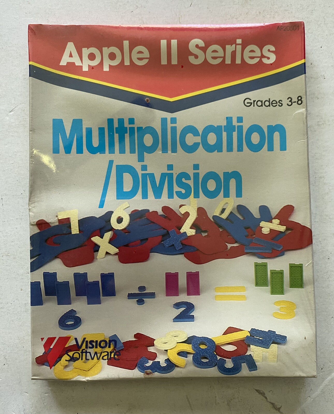 APPLE II Series Multiplication/ Division 1987 Vision Software FACTORY SEALED !!