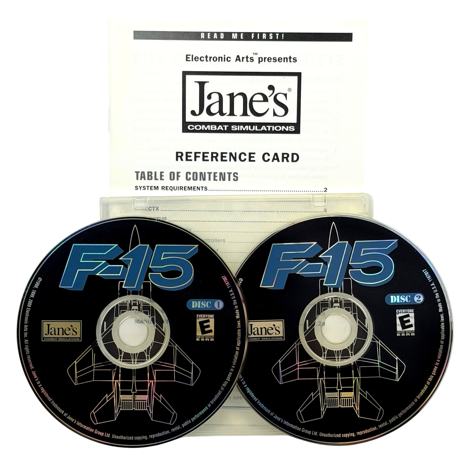 Jane’s F-15 – PC Windows Combat Flight Simulation Video Game – Disc Manual Only