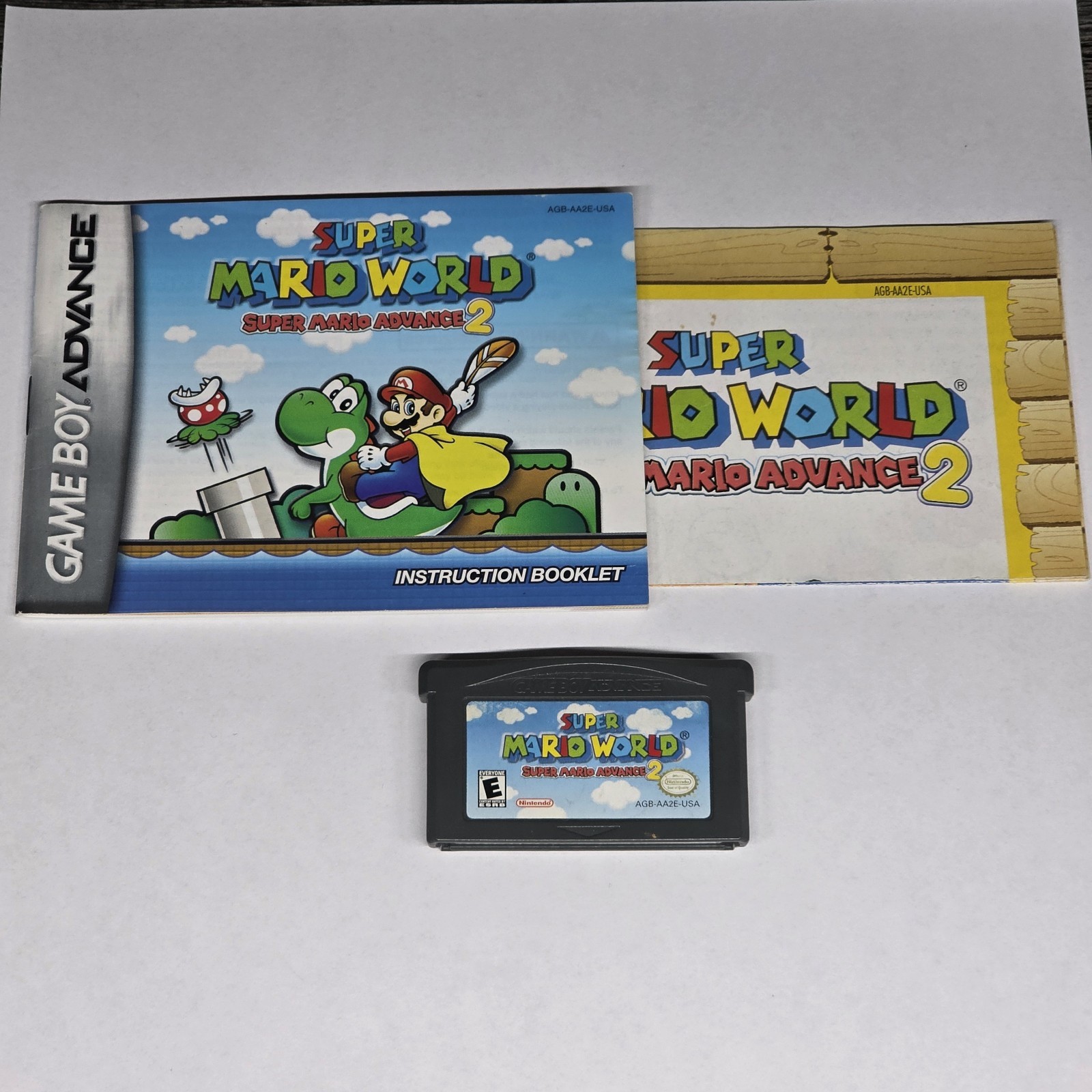 Super Mario World Super Mario Advance 2 GBA Tested w/ Manual & Map Authentic
