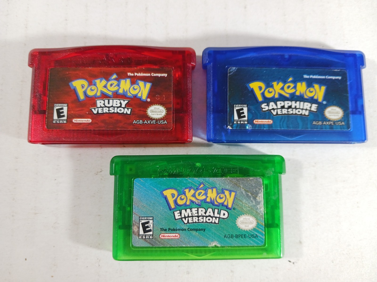 Pokémon Emerald Ruby Sapphire Authentic New Battery GBA Lot Good Shape Pokemon