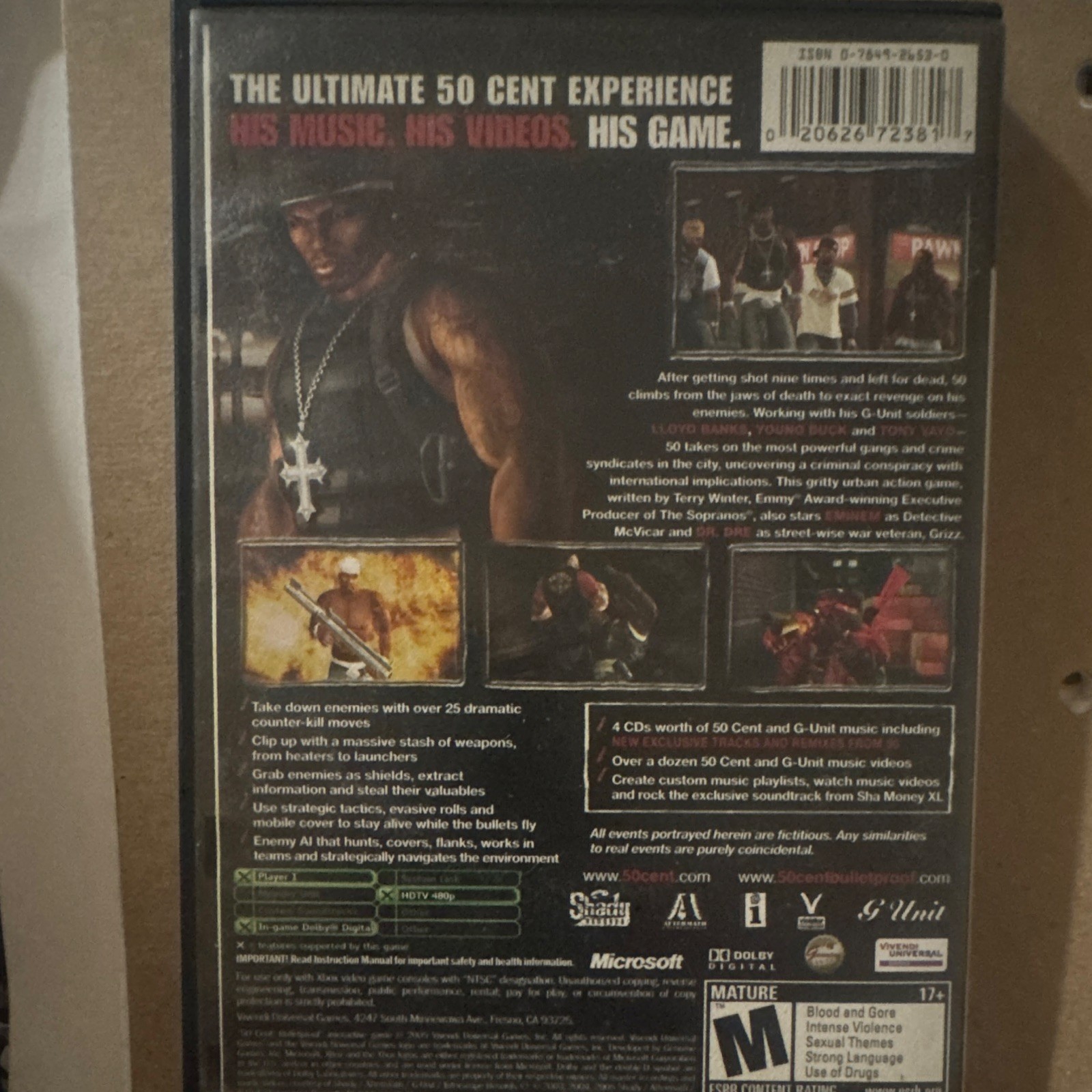 50 Cent: Bulletproof (Microsoft Xbox) 2005 M Mature NTSC-U/C Vivendi