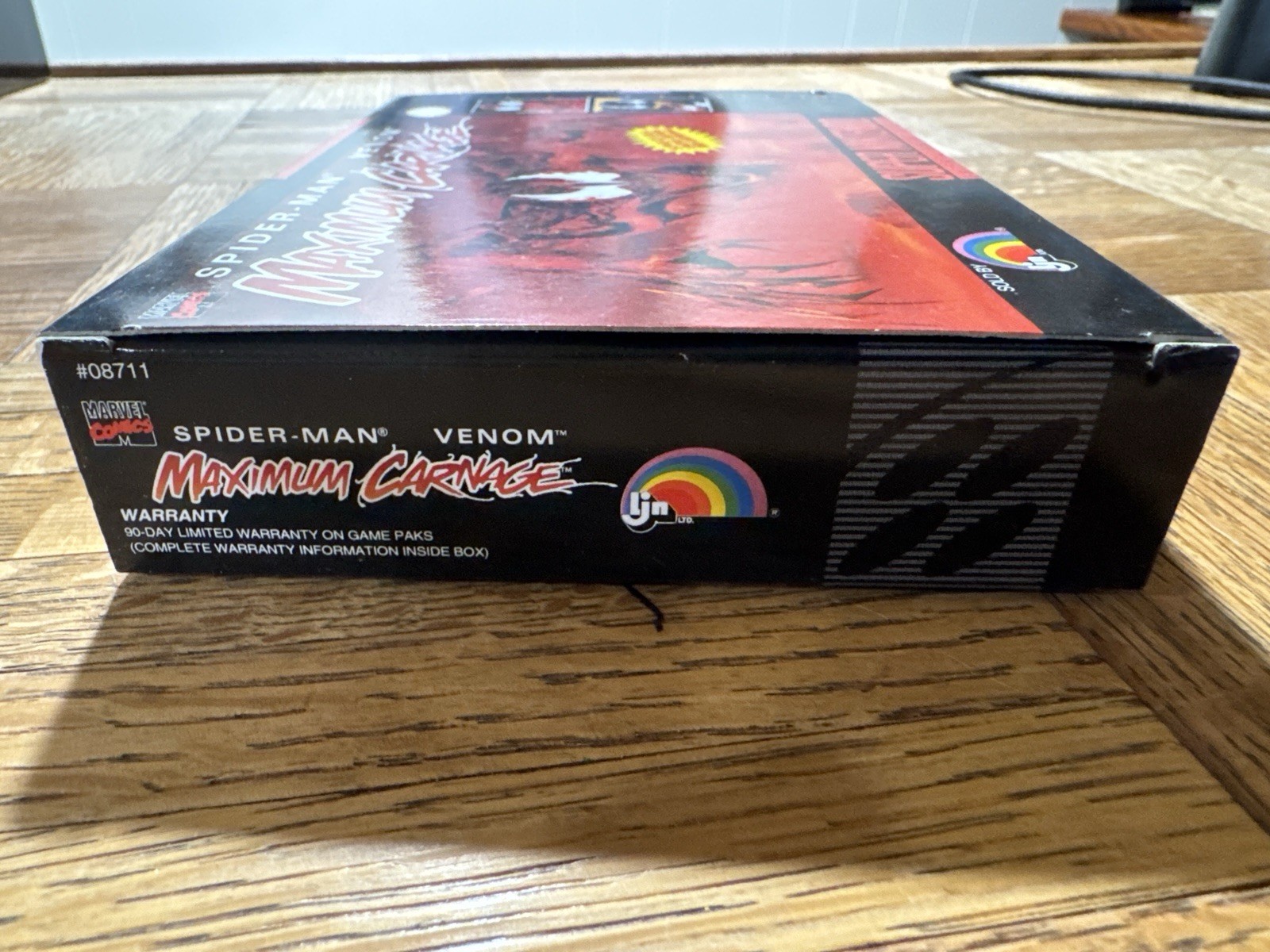 Spider Man Maximum Carnage SNES (Red) CIB Complete w/ Manual + Poster