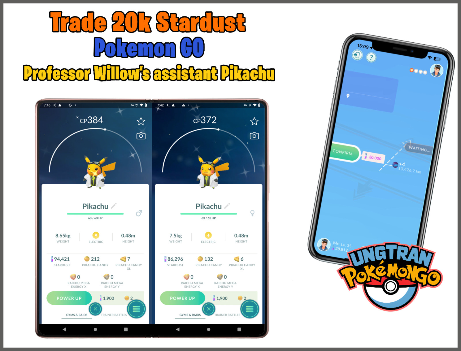 ✨ Shiny Professor Willow’s Assistant Pikachu | Registered Tr—de 20K Dust