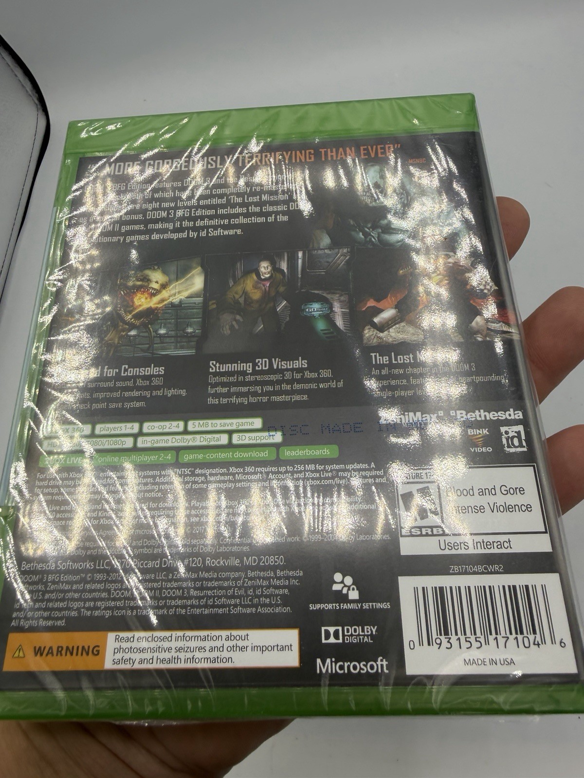 Doom 3 BFG Edition – Xbox One | Xbox 360 – Brand New | Factory Sealed