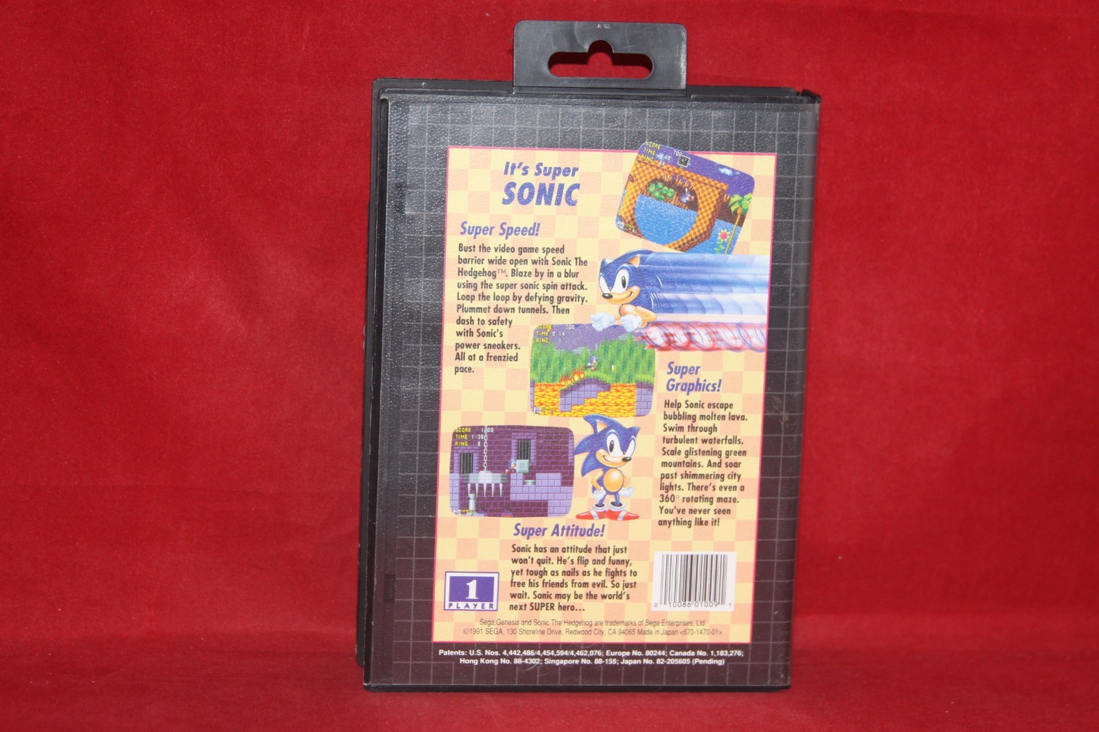 Sonic the Hedgehog, Not for Resale (Sega Genesis, 1991) Authentic, CIB Complete