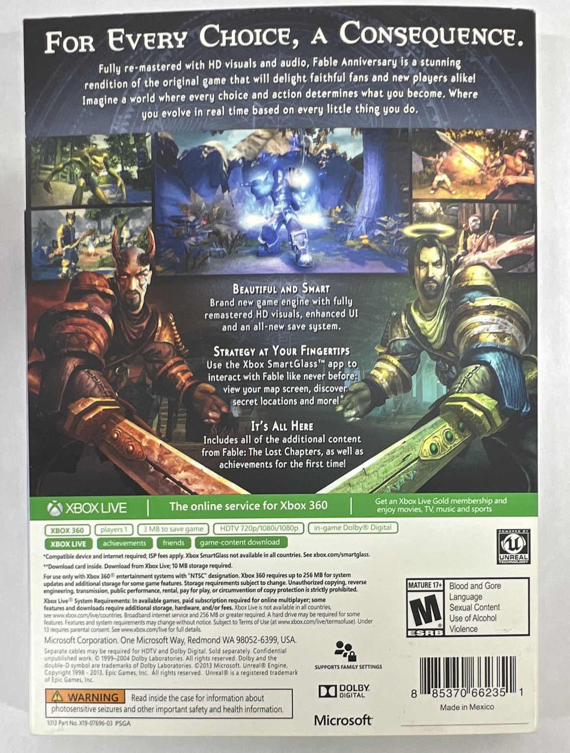Microsoft Studios Fable Anniversary Xbox 360 M NTSC-U/C 2014 CIB