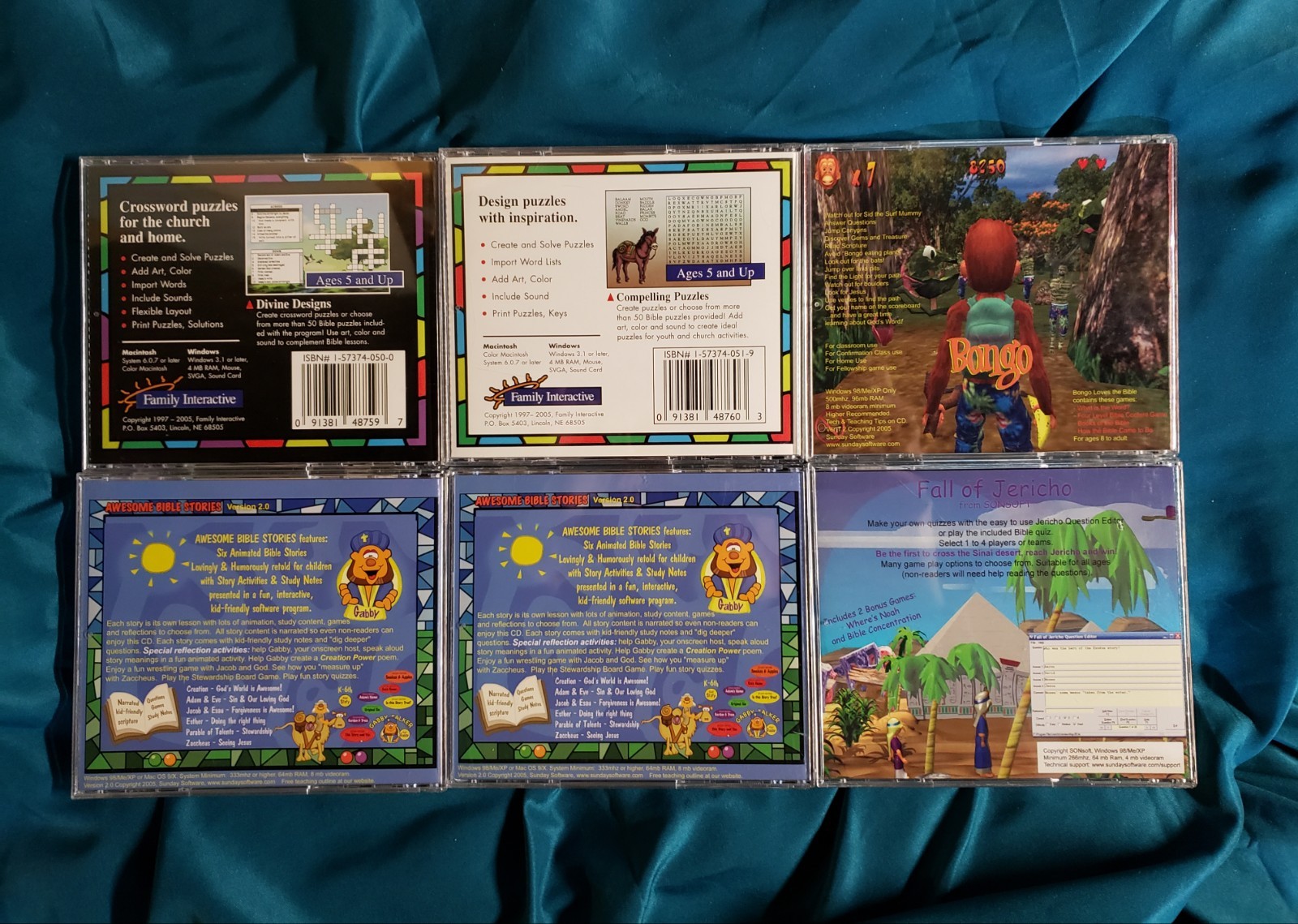Lot of 6 CD-ROM’s Bible Religious Faith Based Quiz Games Crossword Puzzles