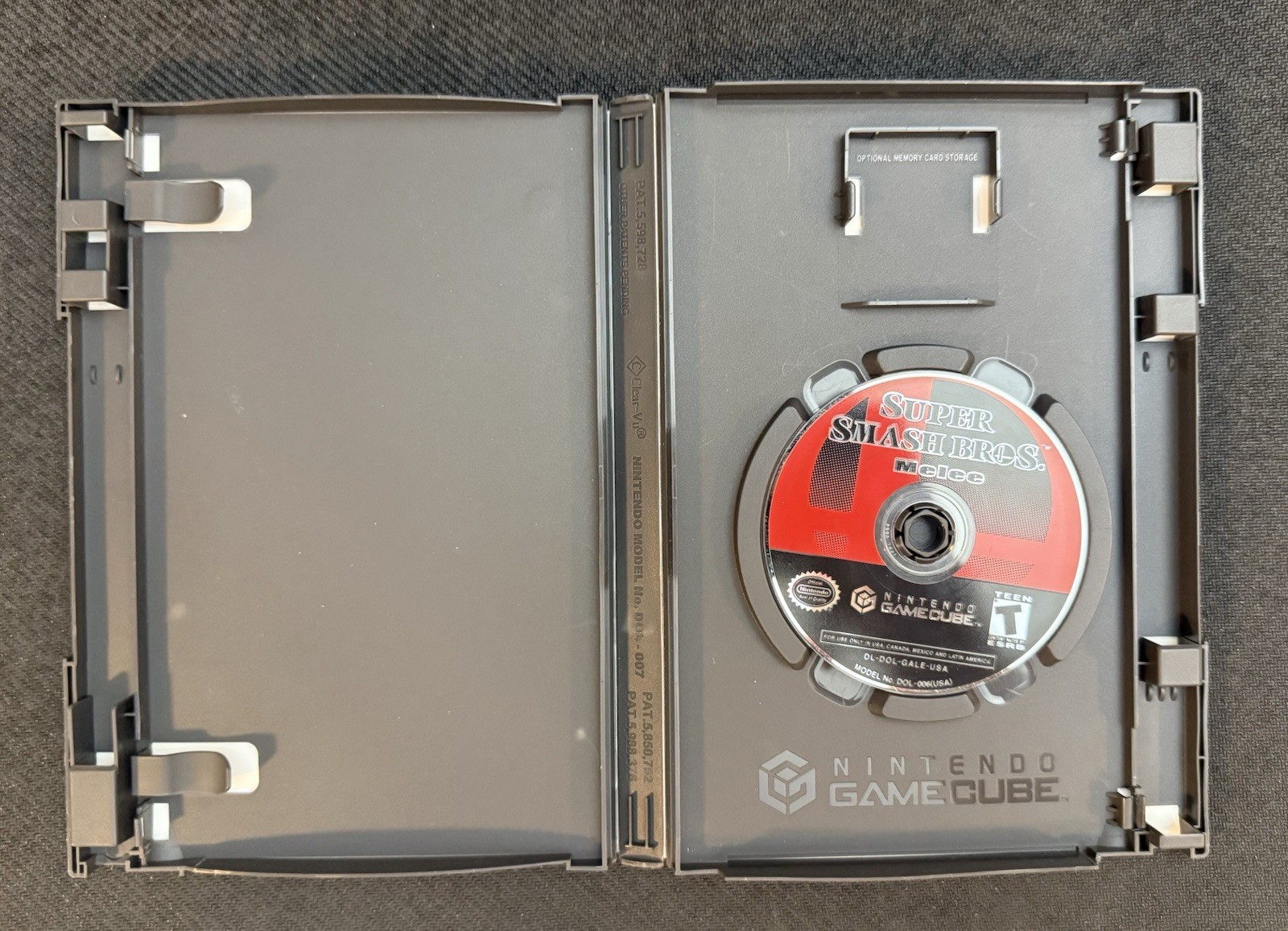 Super Smash Bros Melee (Nintendo Gamecube) Box & Disc Only. No Manual. Black Lab