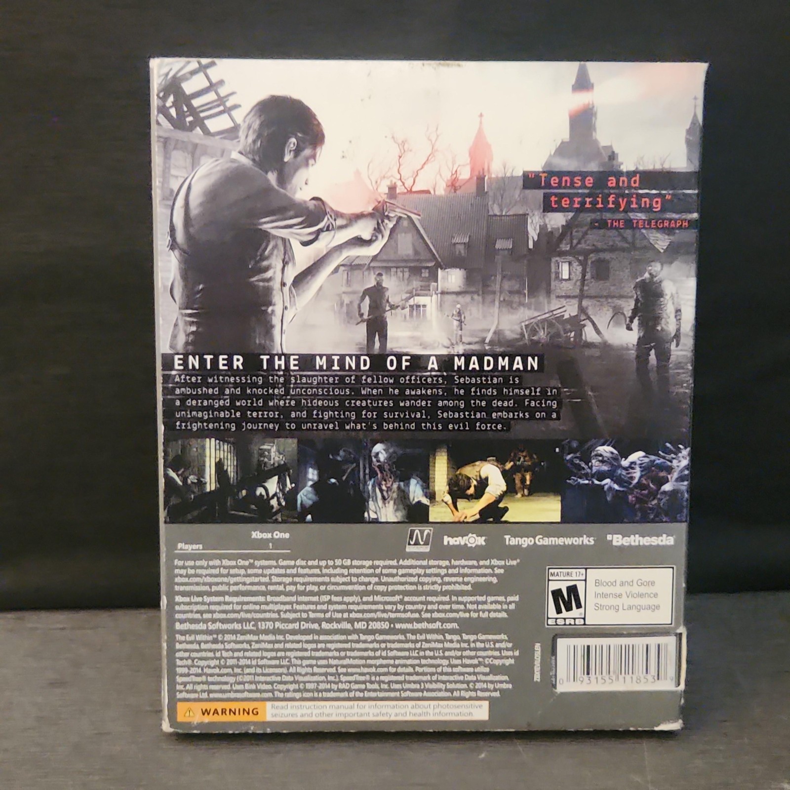 The Evil Within Microsoft Xbox One Game CIB Slip Cover