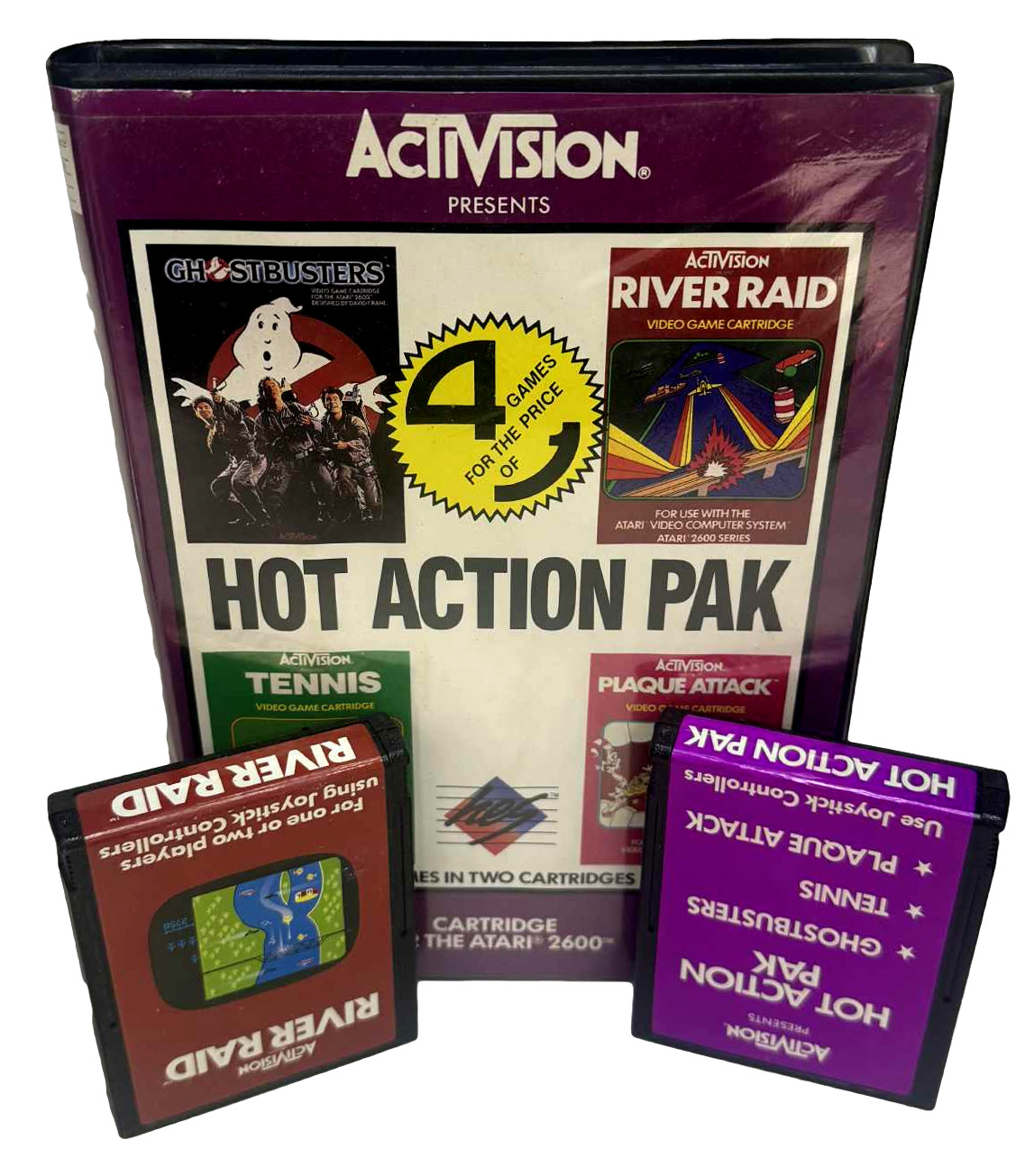 Hot Action Pak Atari 2600 *Complete* HES