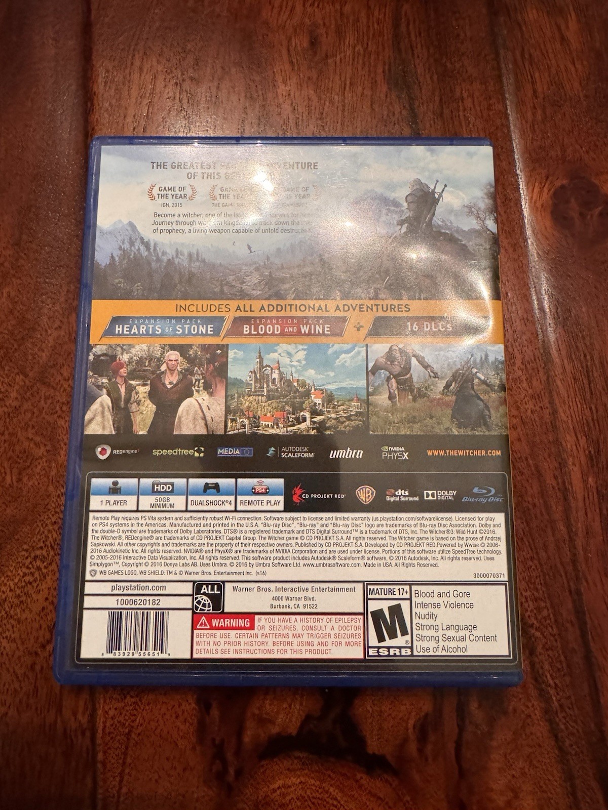 CD Projekt RED Witcher 3 Wild Hunt Complete Edition PS4 Role Playing Mature