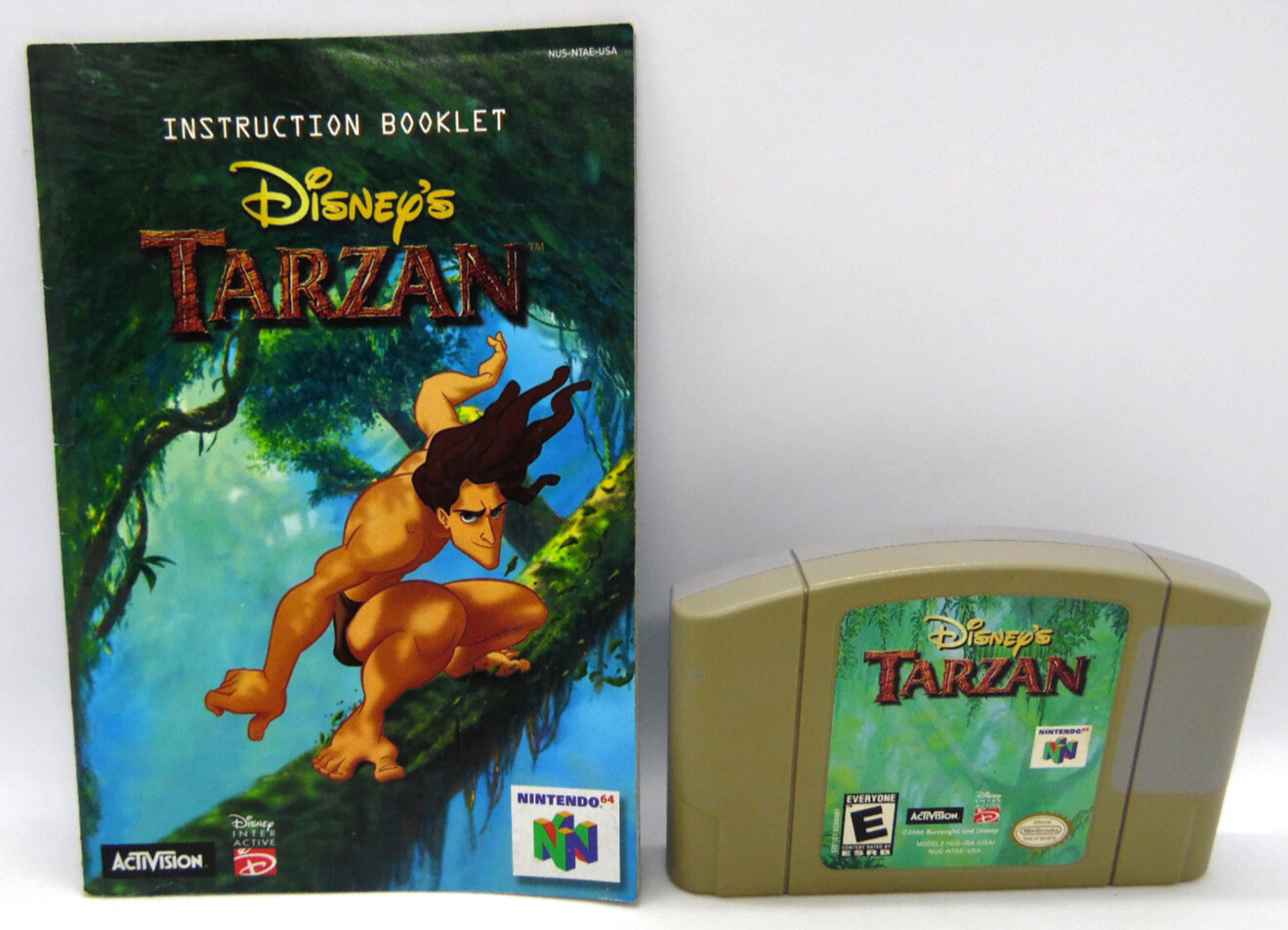 Disney’s Tarzan (Nintendo 64, 2000) Authentic N64 Cartridge + Manual. Tested