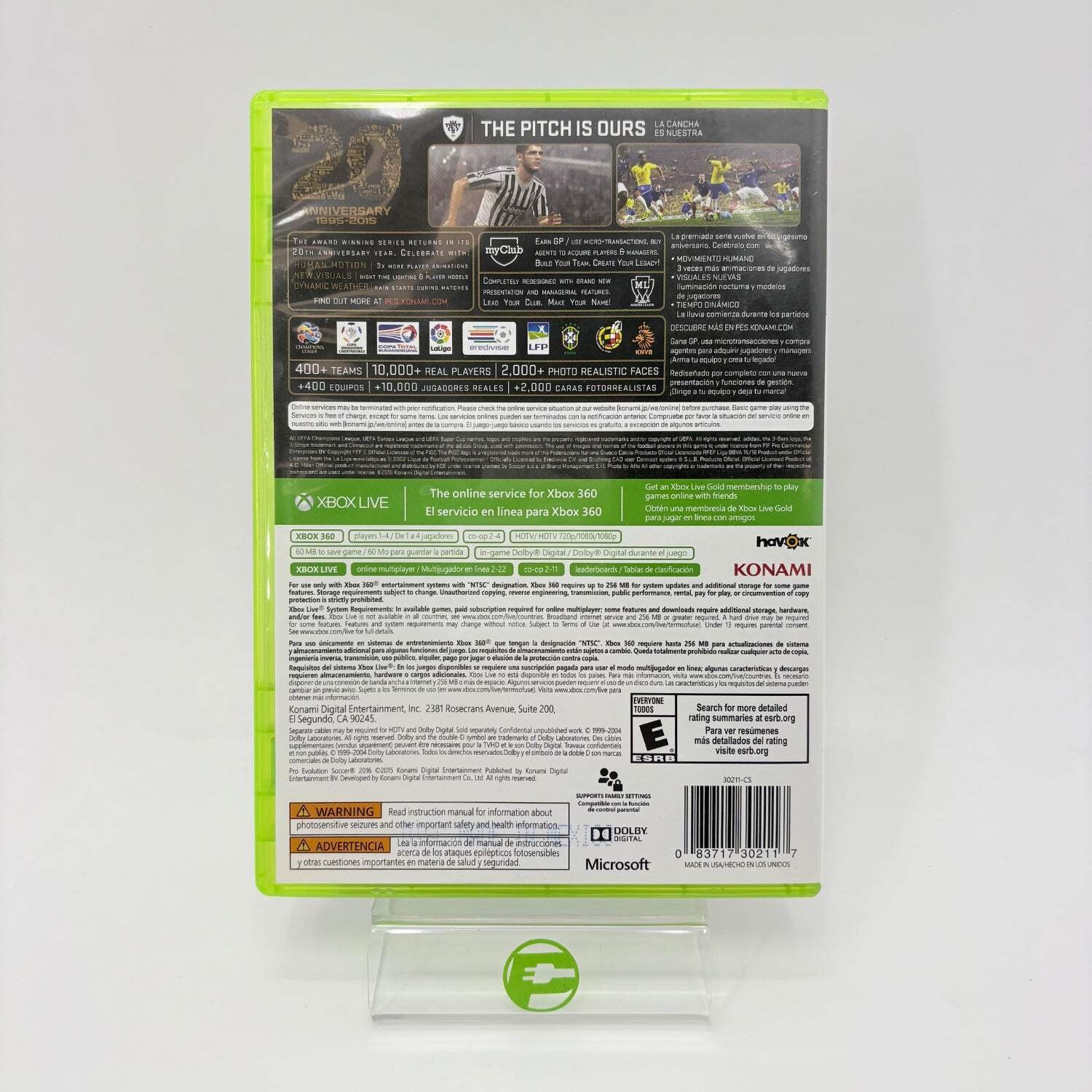 Pro Evolution Soccer 2016 (Microsoft Xbox 360, 2015)