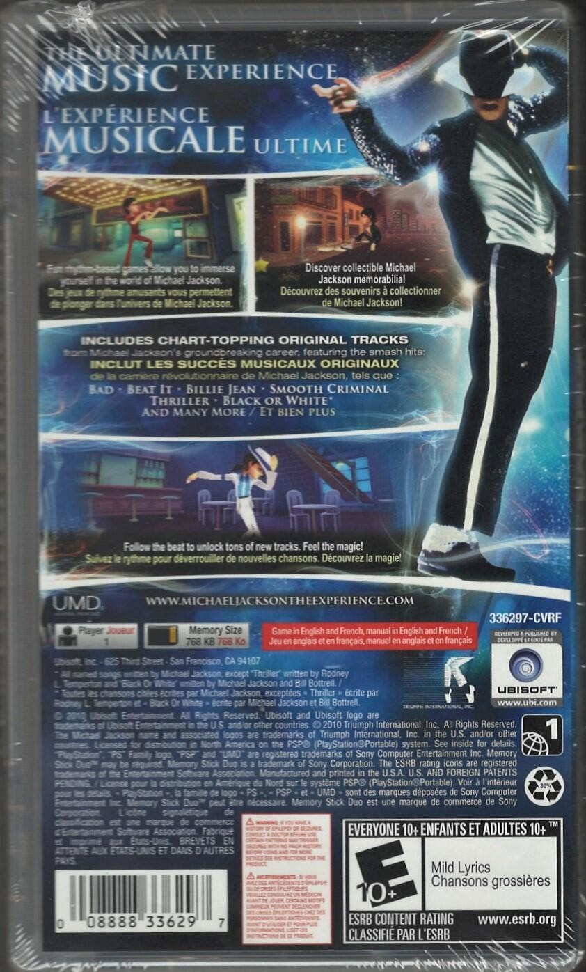 Michael Jackson: The Experience PSP (Brand New Factory Sealed US Version) Sony P