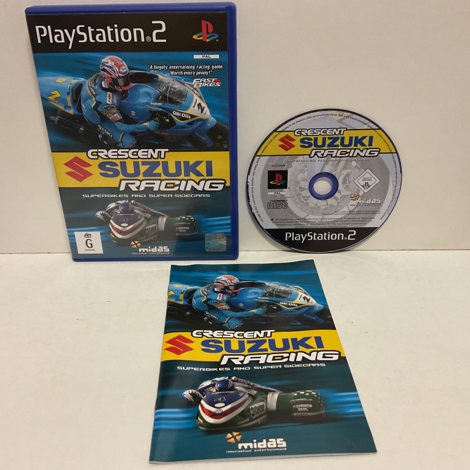 Crescent Suzuki Racing PS2 PlayStation 2 PAL – VGC – Free Post