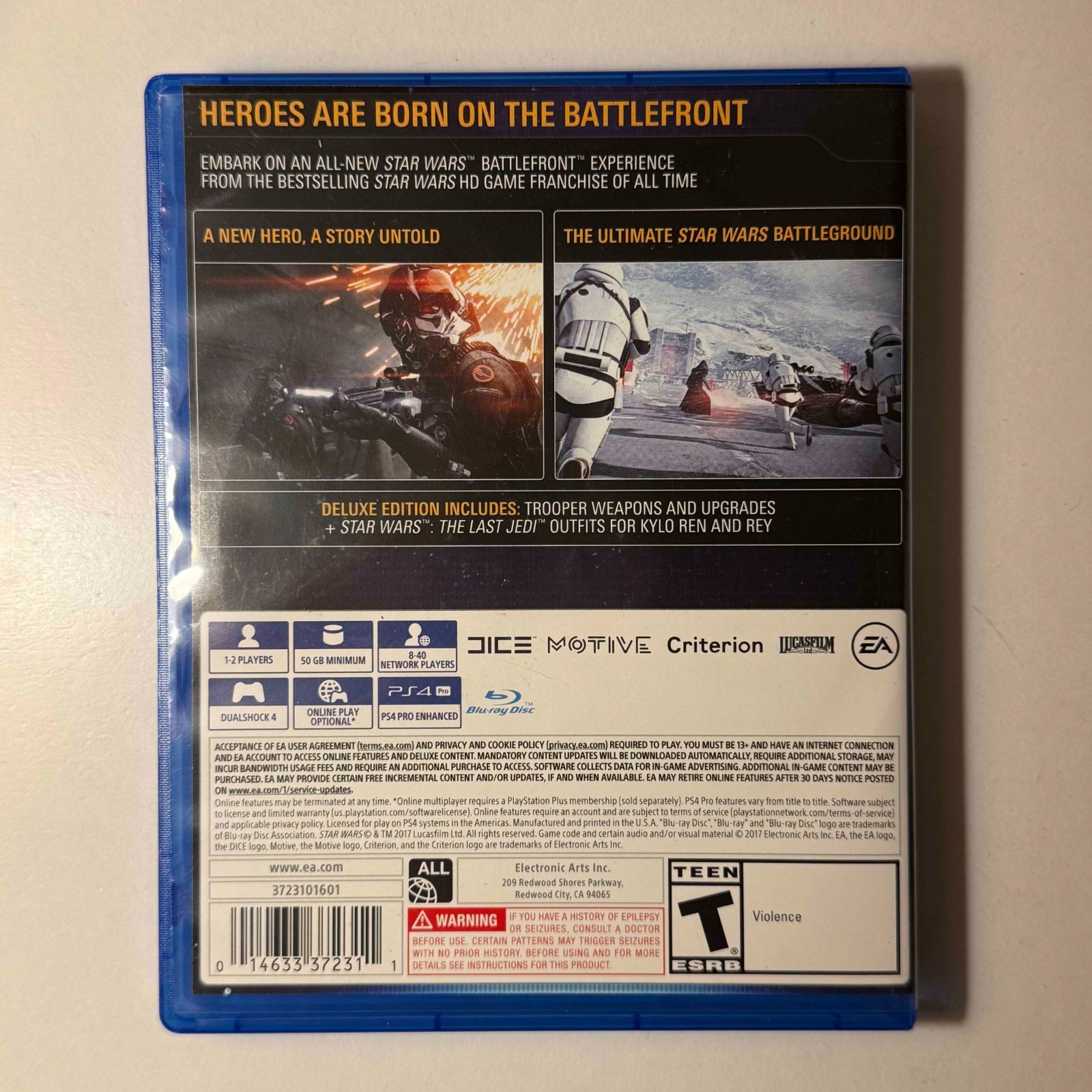 Star Wars Battlefront II 2 – Elite Trooper Deluxe Ed. | PS4 | Lot #6 | PRISTINE
