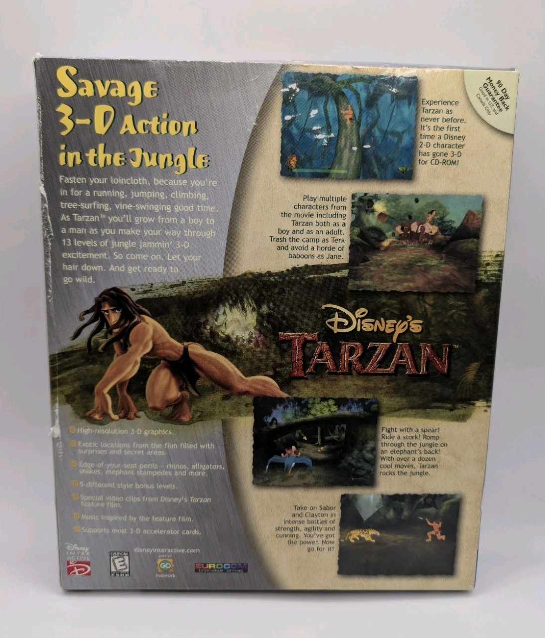 Disney’s Tarzan Action Game Pc With Original Box ( Sealed Game , Damaged Box )