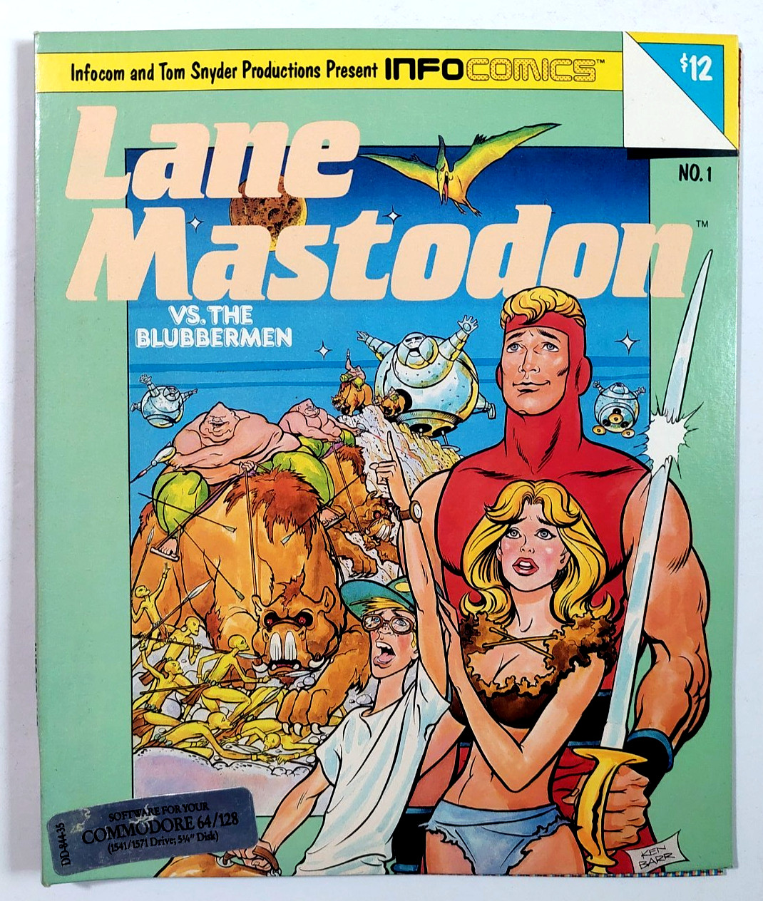 Lane Mastondon Vs. The Blubbermen Commodore 64 1988 Infocom Untested