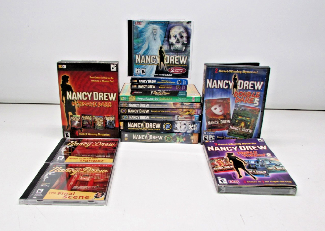 Lot of 22 Nancy Drew HER Interactive PC Game Lot