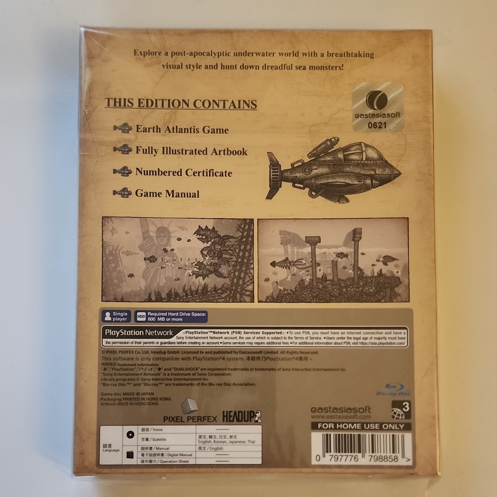 eastasiasoft Earth Atlantis Limited Edition Shoot ‘em up Sony PlayStation 4