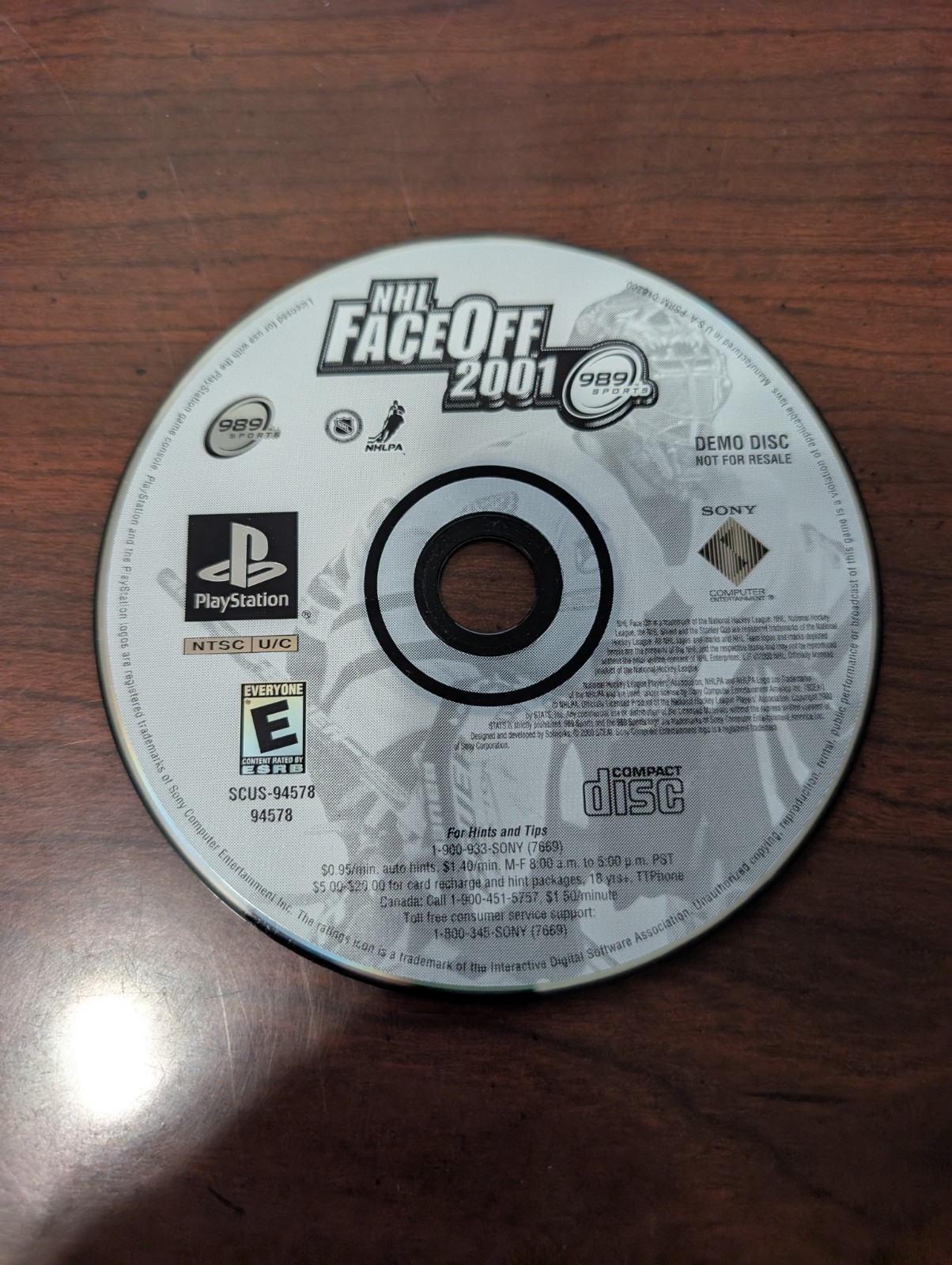 NHL FaceOff 2001 (PlayStation 1, PS1) NO TRACKING – DISC ONLY