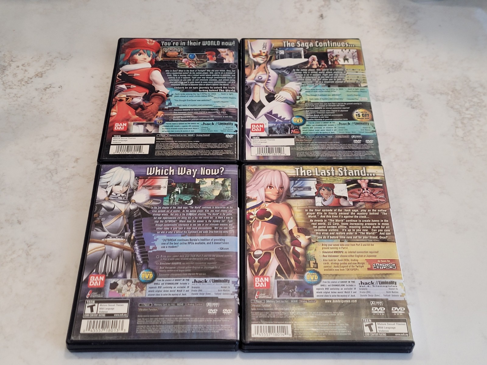 Dot hack .hack PS2 Game Collection 1-4 + G.U. Vol 1-3 All Tested Complete Bandai